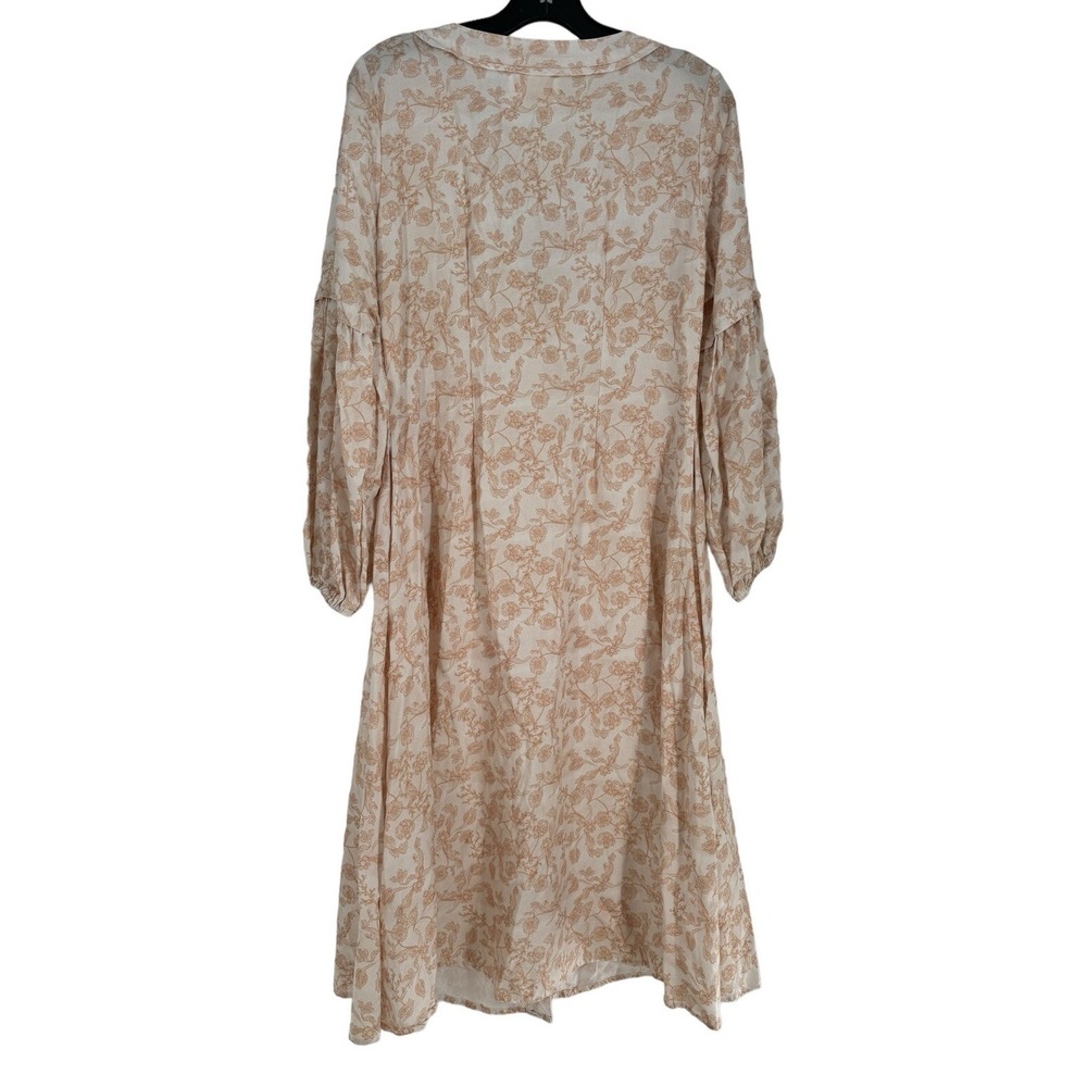 SANCIA The Maryse Beige Floral Midi Dress Size Small - Picture 3 of 8